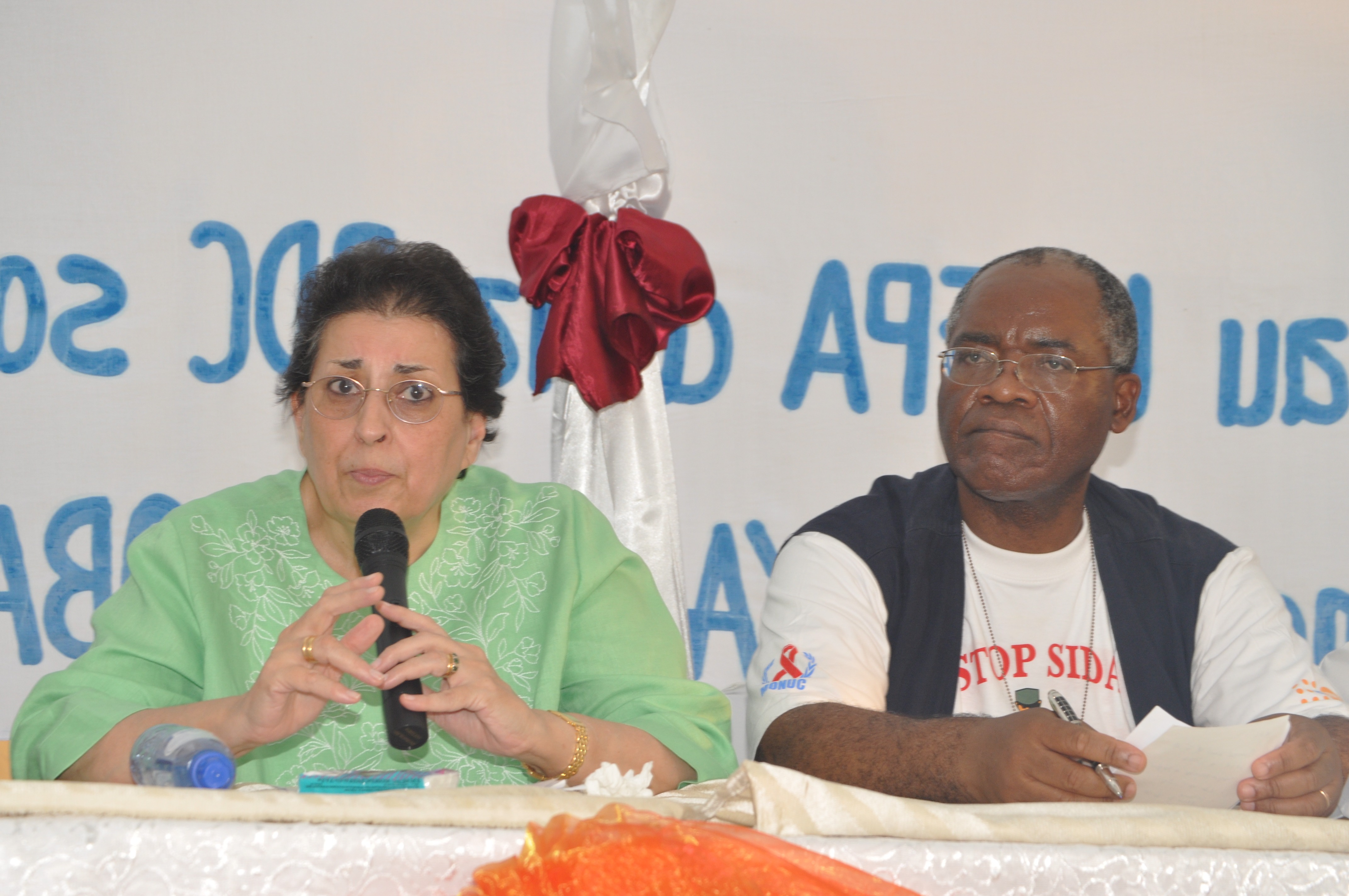 Dr Richard Dackam Ngatchou with Thoraya Ahmed Obaid, Former UNFPA Executive Director